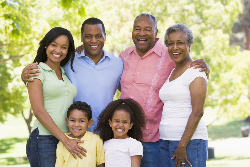 Multi-generational family representing estate planning concept.